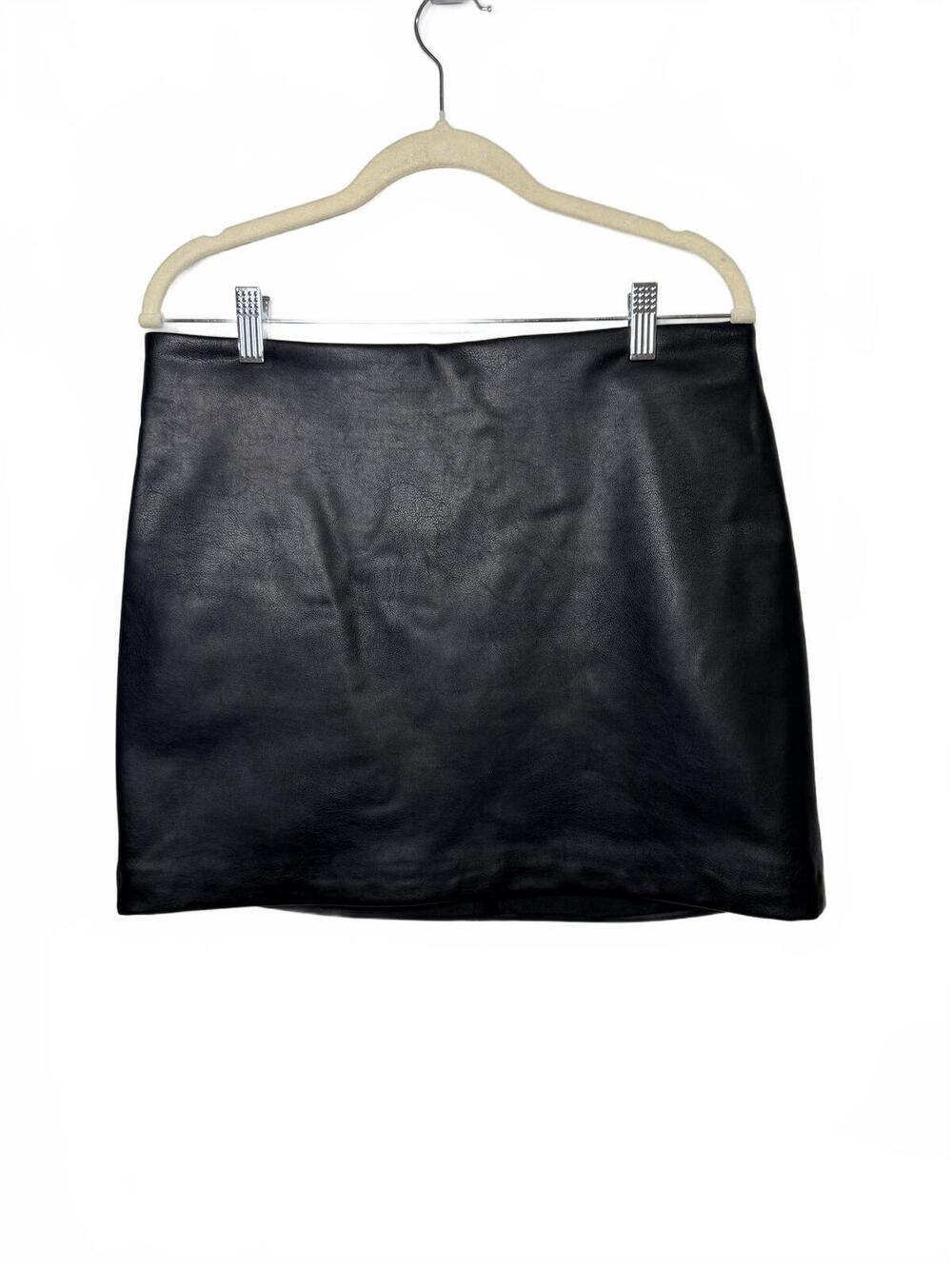 Vegan Leather Mini Skirt H&M size 10